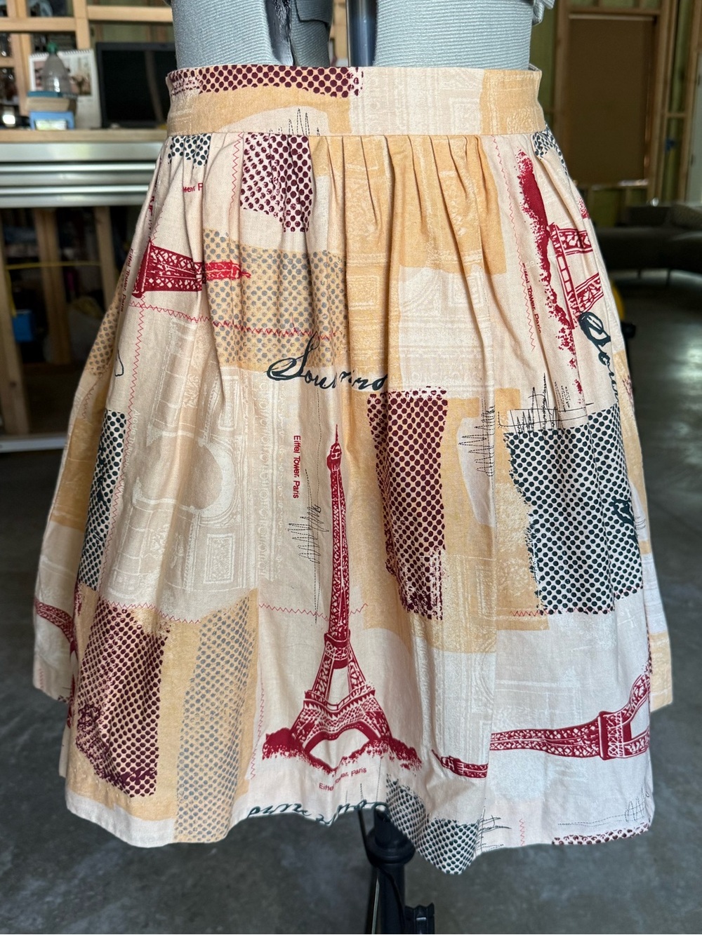 Handmade Paris themed skirt